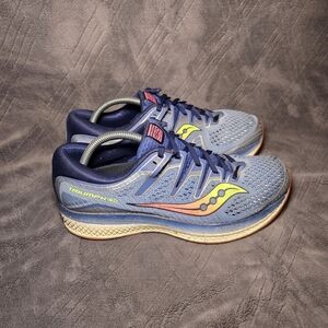 Saucony Triumph ISO Running Shoes Womens Sz 11 Athletic Sneakers Trainers Blue.